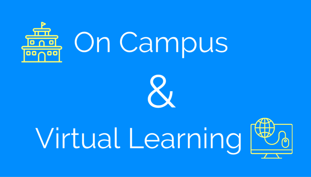 on campus and virtual learning page